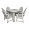Highwood Usa Hamilton 5pc Square Outdoor Patio Furniture Dining Set AD-DNA44-HGR - alternate 1
